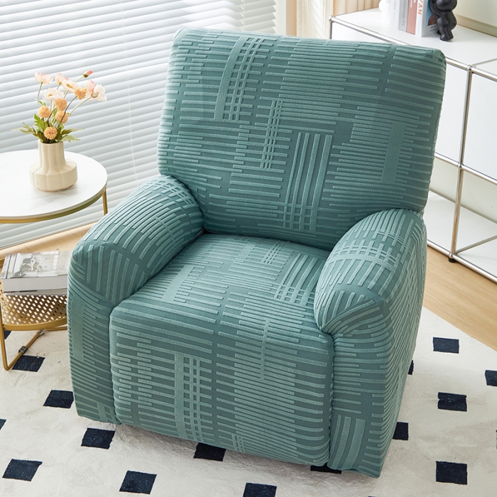 91家纺网 家纺一手货源 找家纺 丝绮鹿 2023新款提花绒芝华士沙发套（幸福） 幸福-松绿