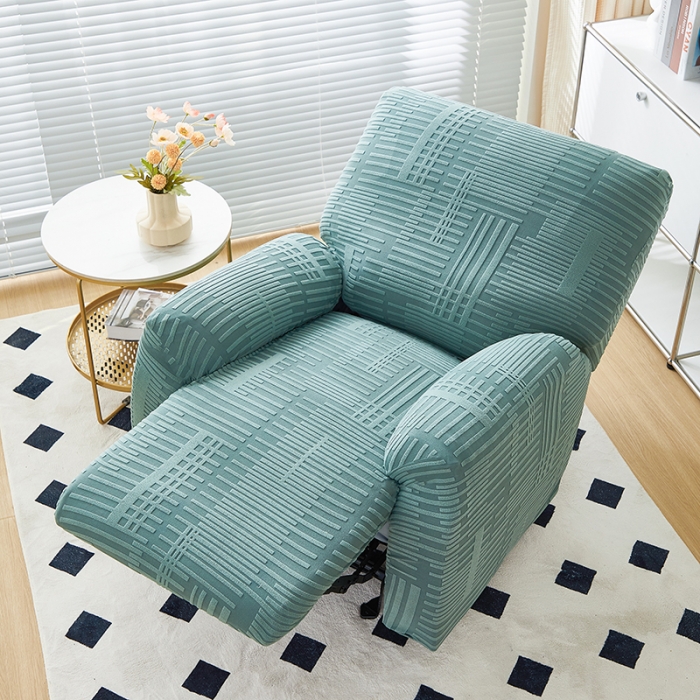 91家纺网 家纺一手货源 找家纺 丝绮鹿 2023新款提花绒芝华士沙发套（幸福） 幸福-松绿