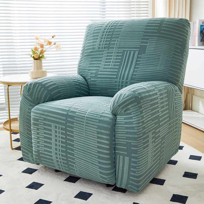 91家纺网 家纺一手货源 找家纺 丝绮鹿 2023新款提花绒芝华士沙发套（幸福） 幸福-松绿