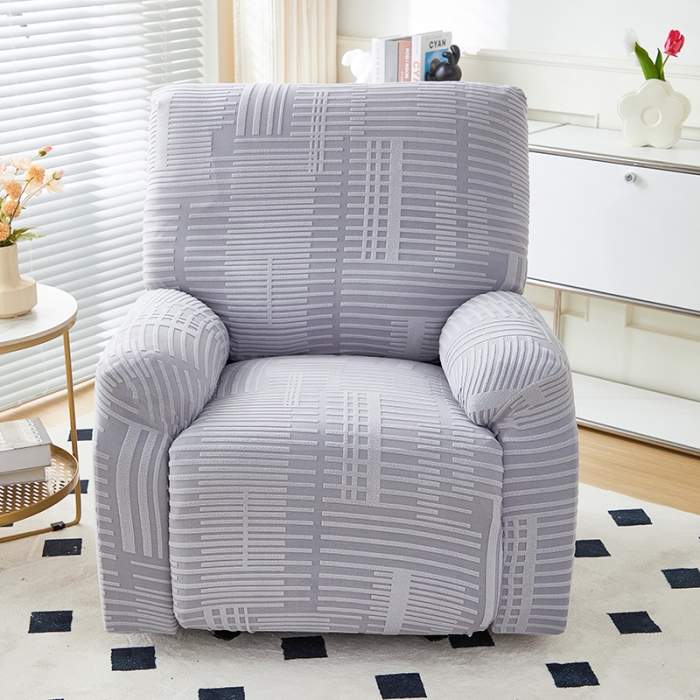 91家纺网 家纺一手货源 找家纺 丝绮鹿 2023新款提花绒芝华士沙发套（幸福） 幸福-云灰