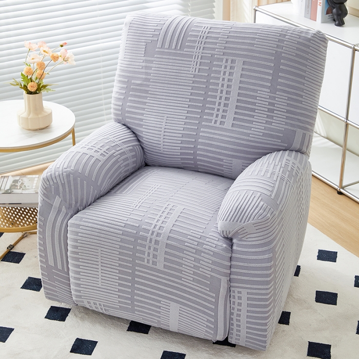 91家纺网 家纺一手货源 找家纺 丝绮鹿 2023新款提花绒芝华士沙发套（幸福） 幸福-云灰