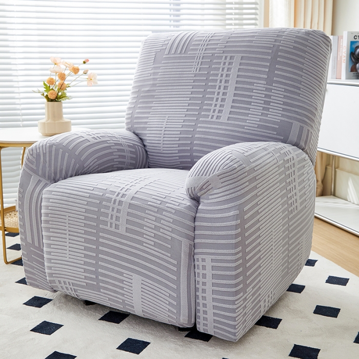 91家纺网 家纺一手货源 找家纺 丝绮鹿 2023新款提花绒芝华士沙发套（幸福） 幸福-云灰