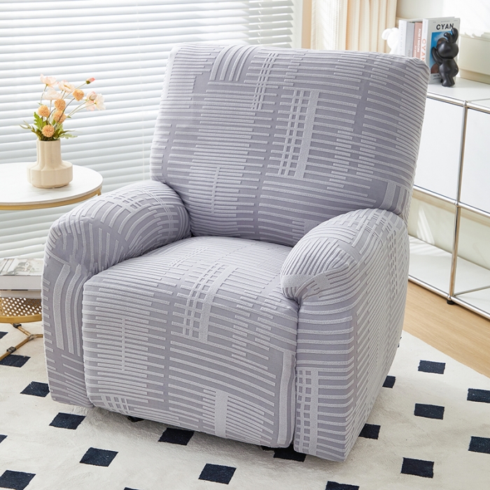 91家纺网 家纺一手货源 找家纺 丝绮鹿 2023新款提花绒芝华士沙发套（幸福） 幸福-云灰