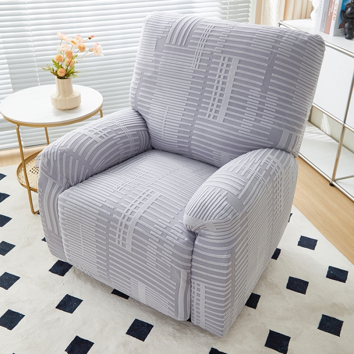 91家纺网 家纺一手货源 找家纺 丝绮鹿 2023新款提花绒芝华士沙发套（幸福） 幸福-云灰