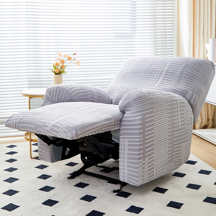 91家纺网 家纺一手货源 找家纺 丝绮鹿 2023新款提花绒芝华士沙发套（幸福） 幸福-云灰