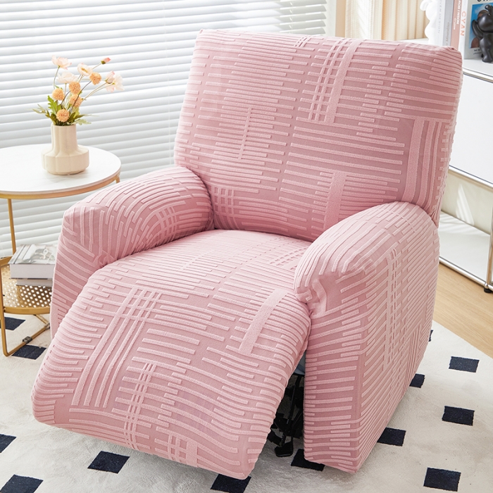 91家纺网 家纺一手货源 找家纺 丝绮鹿 2023新款提花绒芝华士沙发套（幸福） 幸福-脂粉