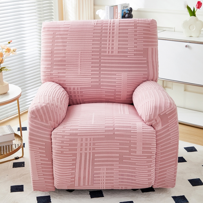 91家纺网 家纺一手货源 找家纺 丝绮鹿 2023新款提花绒芝华士沙发套（幸福） 幸福-脂粉