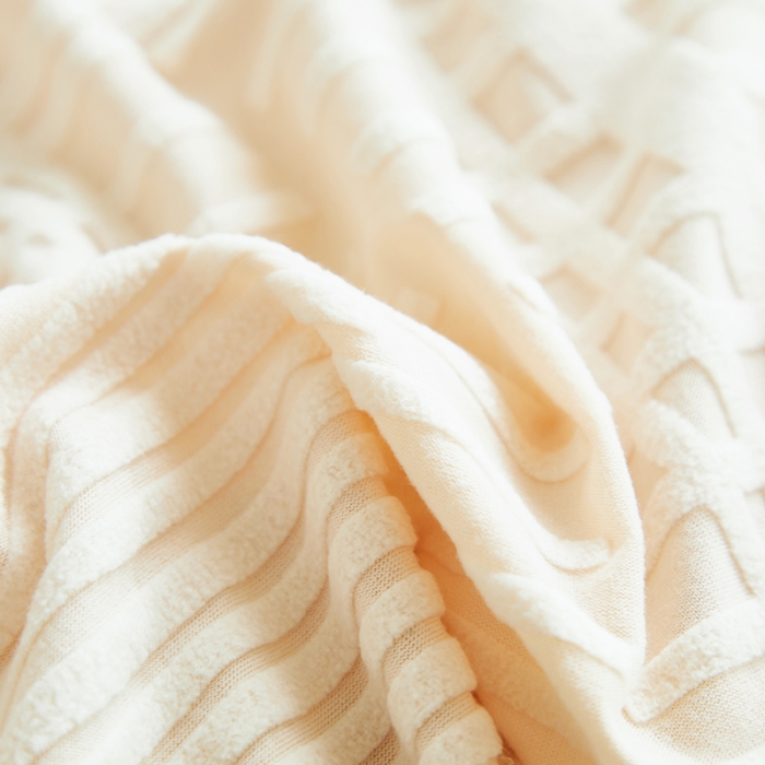 91家纺网 家纺一手货源 找家纺 丝绮鹿 2023新款提花绒椅子套松紧款（幸福） 幸福-茶白