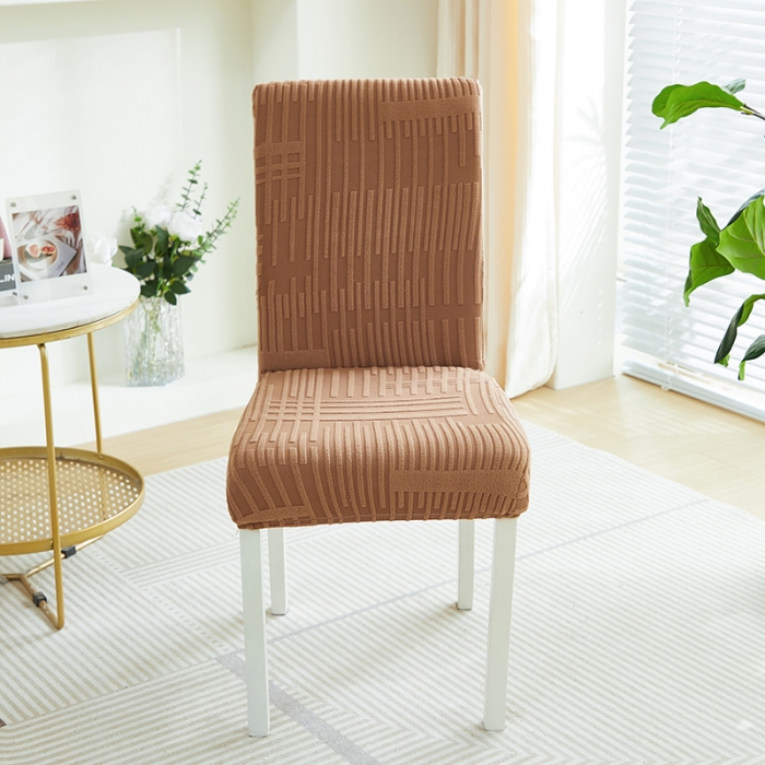 91家纺网 家纺一手货源 找家纺 丝绮鹿 2023新款提花绒椅子套松紧款（幸福） 幸福-卡驼