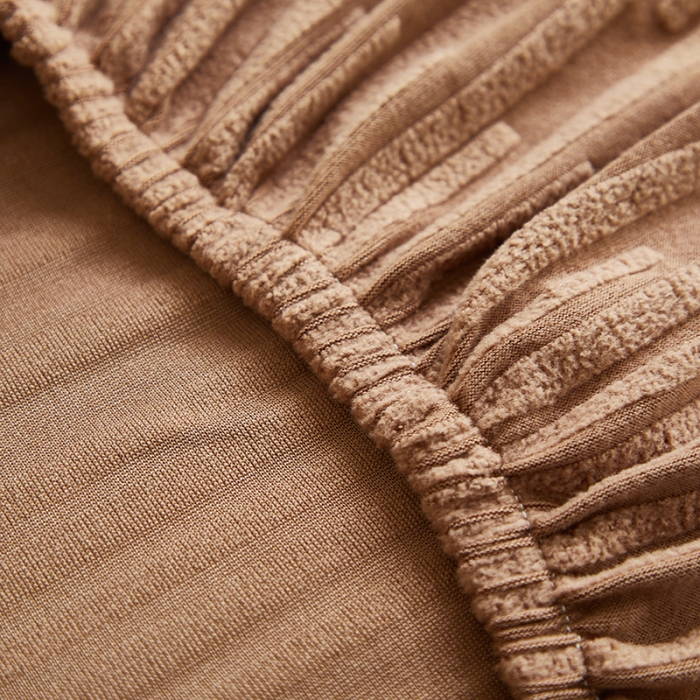 91家纺网 家纺一手货源 找家纺 丝绮鹿 2023新款提花绒椅子套松紧款（幸福） 幸福-卡驼