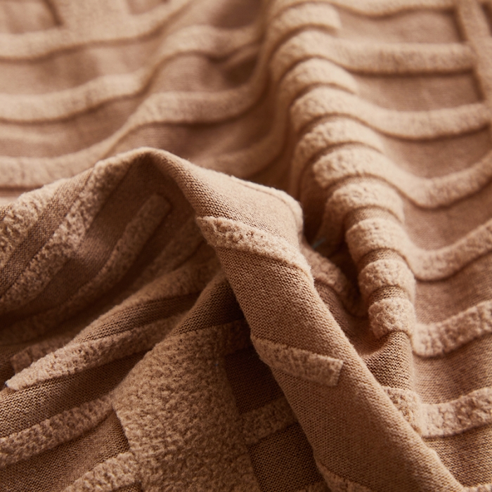 91家纺网 家纺一手货源 找家纺 丝绮鹿 2023新款提花绒椅子套松紧款（幸福） 幸福-卡驼