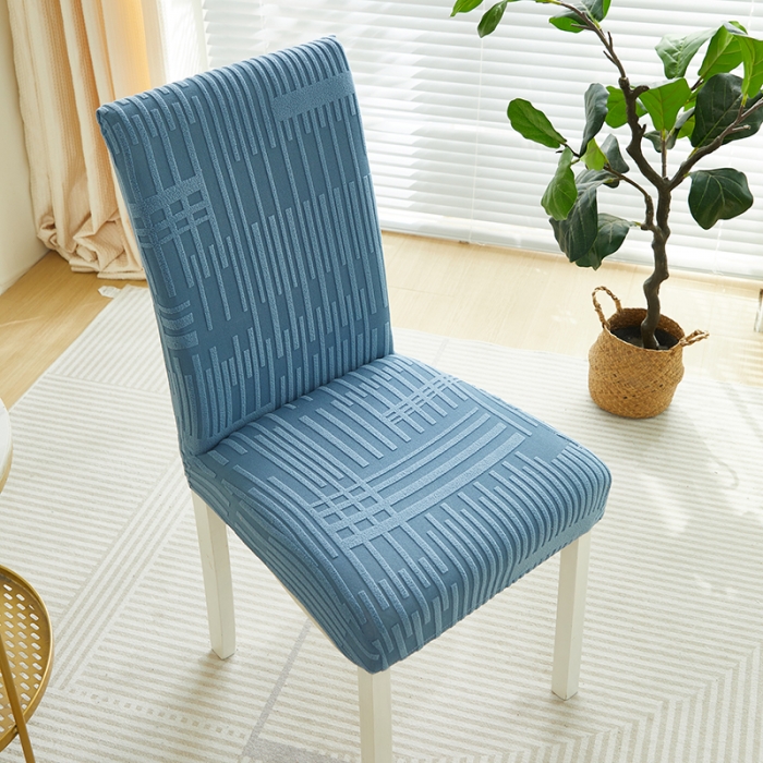 91家纺网 家纺一手货源 找家纺 丝绮鹿 2023新款提花绒椅子套松紧款（幸福） 幸福-水蓝