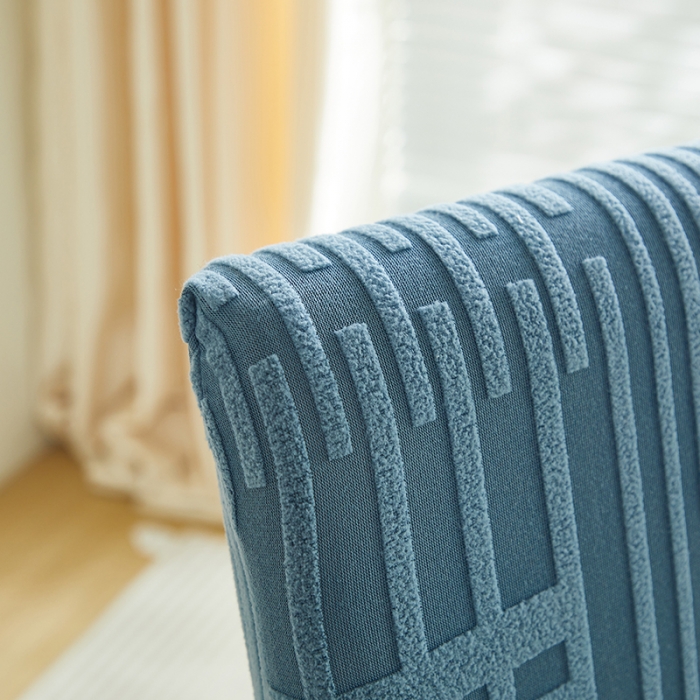 91家纺网 家纺一手货源 找家纺 丝绮鹿 2023新款提花绒椅子套松紧款（幸福） 幸福-水蓝