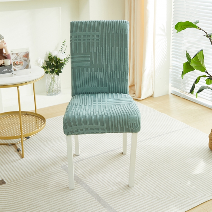 91家纺网 家纺一手货源 找家纺 丝绮鹿 2023新款提花绒椅子套松紧款（幸福） 幸福-松绿