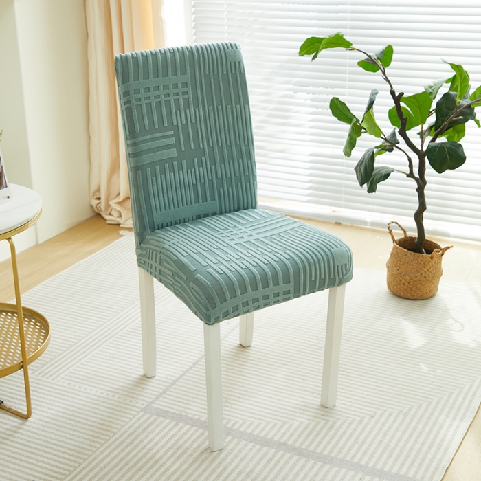 91家纺网 家纺一手货源 找家纺 丝绮鹿 2023新款提花绒椅子套松紧款（幸福） 幸福-松绿