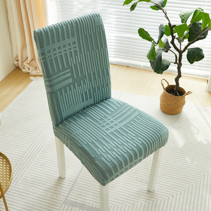 91家纺网 家纺一手货源 找家纺 丝绮鹿 2023新款提花绒椅子套松紧款（幸福） 幸福-松绿