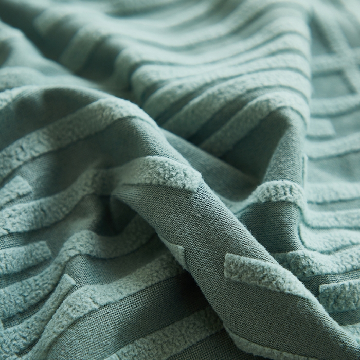 91家纺网 家纺一手货源 找家纺 丝绮鹿 2023新款提花绒椅子套松紧款（幸福） 幸福-松绿