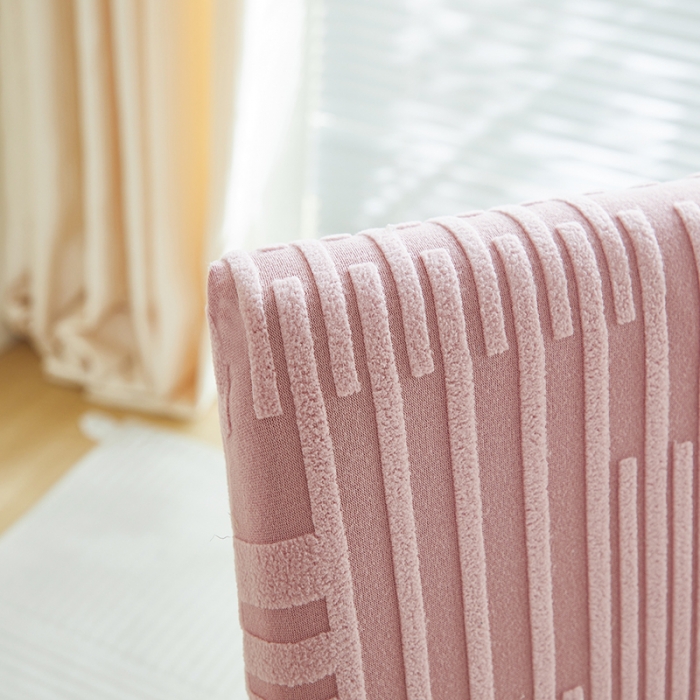 91家纺网 家纺一手货源 找家纺 丝绮鹿 2023新款提花绒椅子套松紧款（幸福） 幸福-脂粉