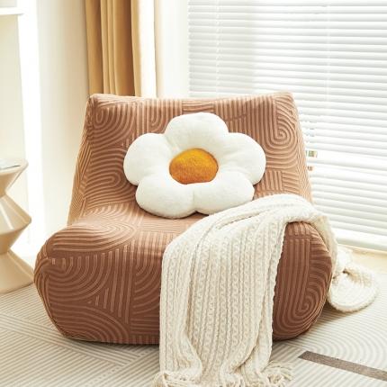 丝绮鹿 2023新款提花绒懒人毛毛虫沙发套（圆满） 圆满-神秘驼