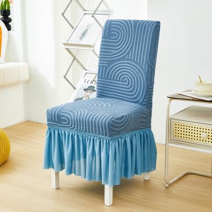 91家纺网 家纺一手货源 找家纺 （总）丝绮鹿 2023新款提花绒椅子套裙边款（圆满）