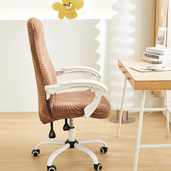 91家纺网 家纺一手货源 找家纺 丝绮鹿 2023新款提花绒椅子套拉链款（圆满） 圆满-神秘驼