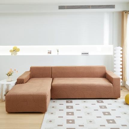 91家纺网 家纺一手货源 找家纺 （总）丝绮鹿 2023新款提花绒沙发套贵妃沙发套（圆满）