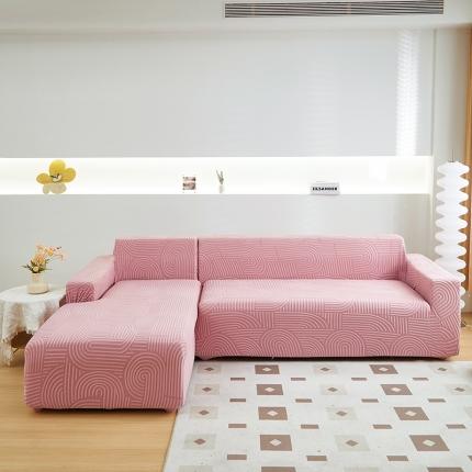 91家纺网 家纺一手货源 找家纺 （总）丝绮鹿 2023新款提花绒沙发套贵妃沙发套（圆满）