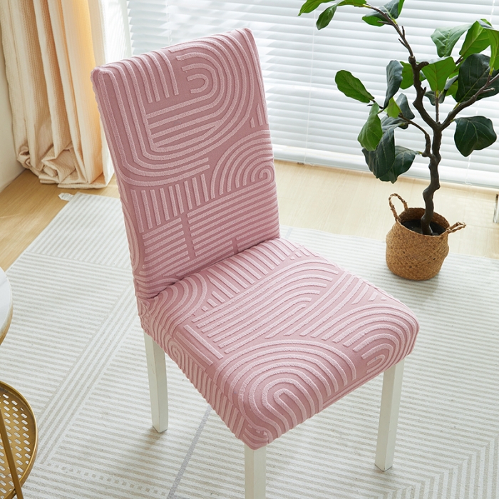 91家纺网 家纺一手货源 找家纺 丝绮鹿 2023新款椅子套松紧款（圆满） 圆满-樱桃粉