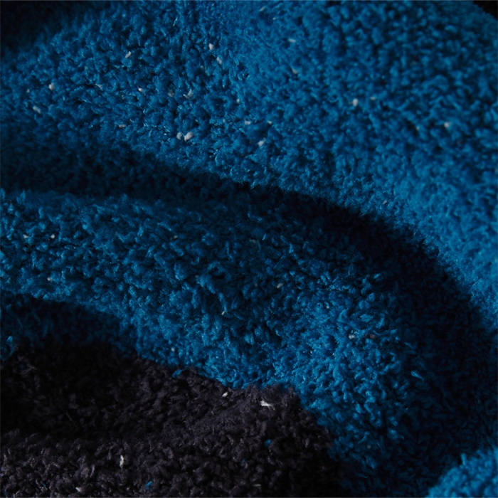 91家纺网 家纺一手货源 找家纺 暖绵绵 2025新款半边绒毛毯-艾莎 艾莎蓝色