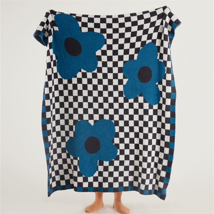 91家纺网 家纺一手货源 找家纺 暖绵绵 2025新款半边绒毛毯-艾莎 艾莎蓝色