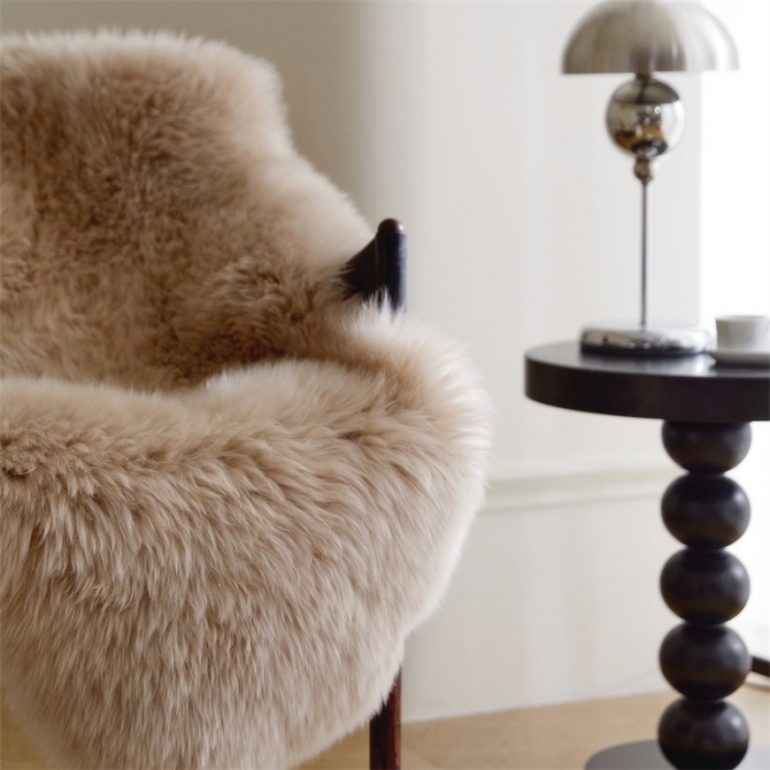 91家纺网 家纺一手货源 找家纺 安莱生活 2023新款高奢新西兰进口羊毛垫 羊毛垫-驼色