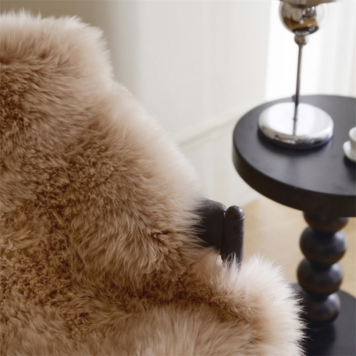 91家纺网 家纺一手货源 找家纺 安莱生活 2023新款高奢新西兰进口羊毛垫 羊毛垫-驼色