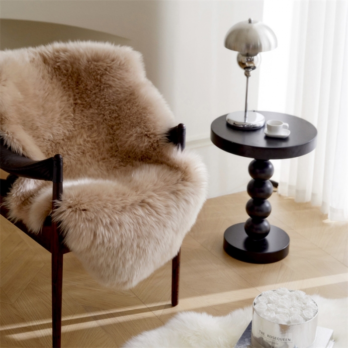 91家纺网 家纺一手货源 找家纺 安莱生活 2023新款高奢新西兰进口羊毛垫 羊毛垫-驼色