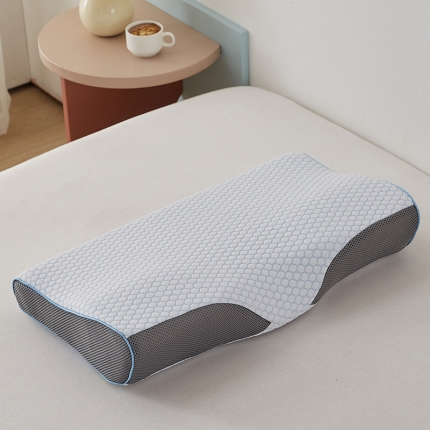 91家纺网 家纺一手货源 找家纺 （总）乐可 2023新款针织蝶形乳胶枕 枕头枕芯