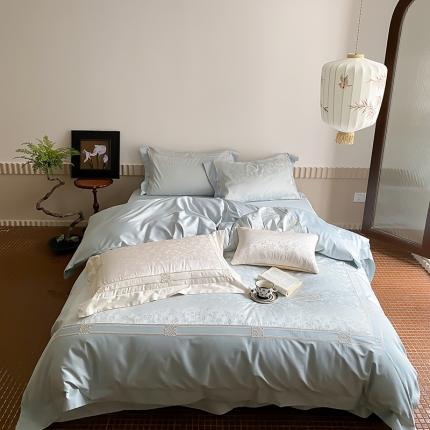 太古汇 2023新款长绒棉高精密提花四件套-威尼斯系列 威尼斯-蓝