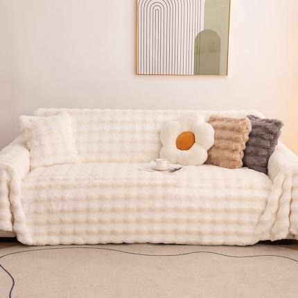 91家纺网 家纺一手货源 找家纺 （总）沐沐 2026新款兔毛沙发巾沙发毯