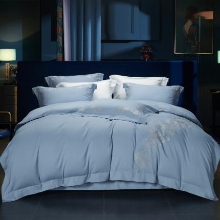 91家纺网 家纺一手货源 找家纺 (总) 莱阁亿 2023新款磨毛刺绣四件套