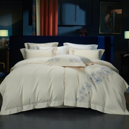 91家纺网 家纺一手货源 找家纺 (总) 莱阁亿 2023新款磨毛刺绣四件套