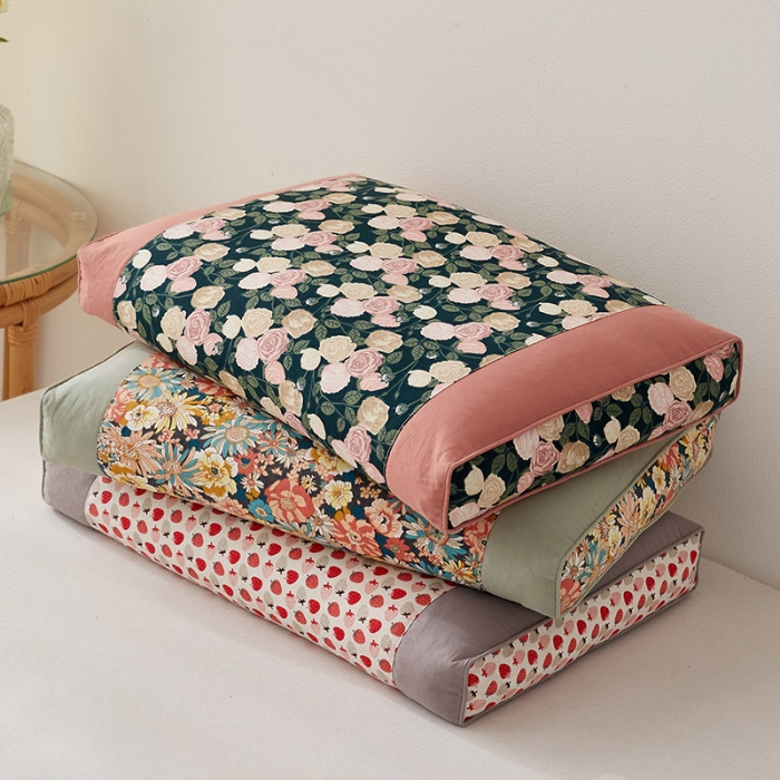 91家纺网 家纺一手货源 找家纺 （总）乐可 2023新款韩式碎花荞麦枕 枕头枕芯