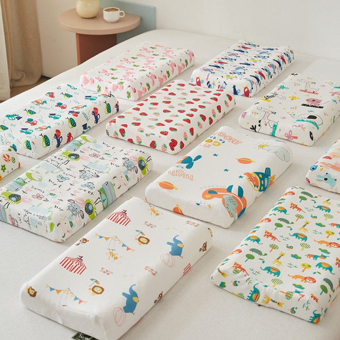 91家纺网 家纺一手货源 找家纺 （总）2023新款儿童乳胶枕平面枕2744 枕头枕芯