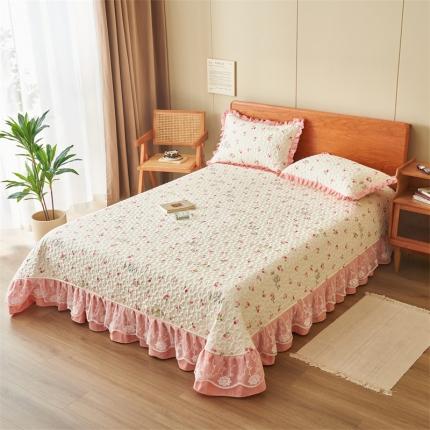 91家纺网 家纺一手货源 找家纺 恒爱 2023新款全棉床盖三件套 樱桃蜜语