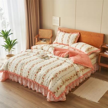 恒爱 2023新款全棉春秋被床盖四件套 婉风玫瑰