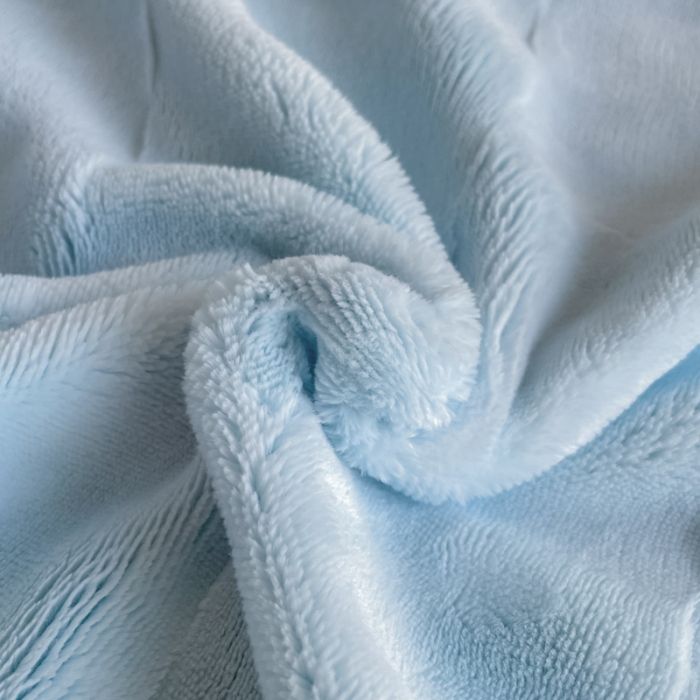 91家纺网 家纺一手货源 找家纺 子曰 2024新款牛奶兔兔泡泡绒四件套 天空蓝