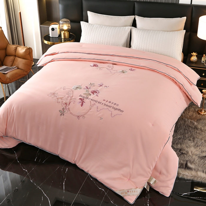 91家纺网 家纺一手货源 找家纺 美伦美 2023新款铂金尊享蚕丝子母被  手工订花 尊享玉