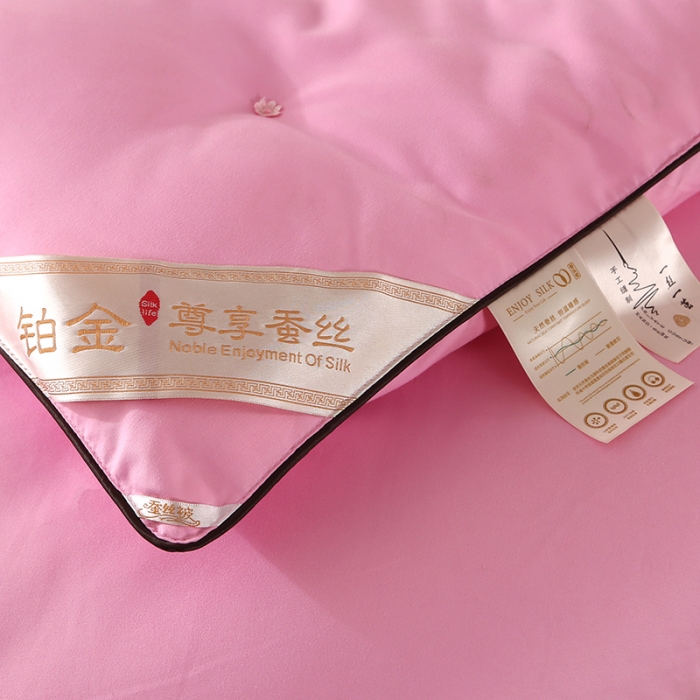 91家纺网 家纺一手货源 找家纺 美伦美铂金尊享专版刺绣被子被芯冬被春秋被夏被手工订花被经典粉