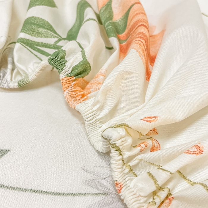 91家纺网 家纺一手货源 找家纺 小懒猪 2024春夏新款全棉印花单床笠 浪漫花季