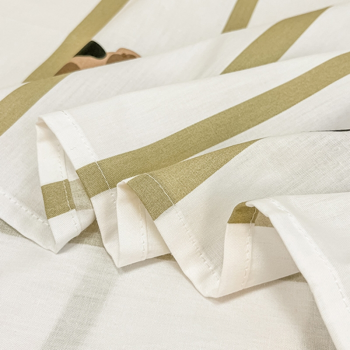 91家纺网 家纺一手货源 找家纺 小懒猪 2024春夏新款全棉印花单床单 心动熊宝