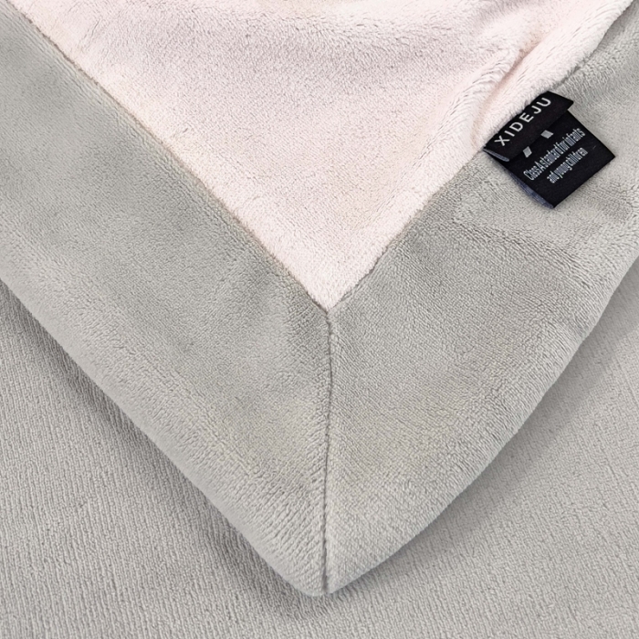 91家纺网 家纺一手货源 找家纺 品家居 2025新款5D雕花牛奶绒四件套-心动玫瑰 粉拼灰