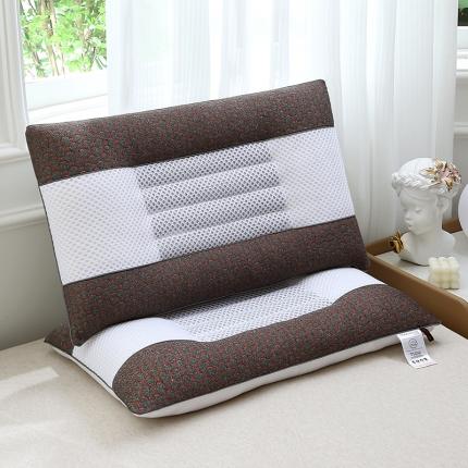 91家纺网 家纺一手货源 找家纺 梦叶草 2023新款透气空气层针织棉决明子枕头护颈枕芯