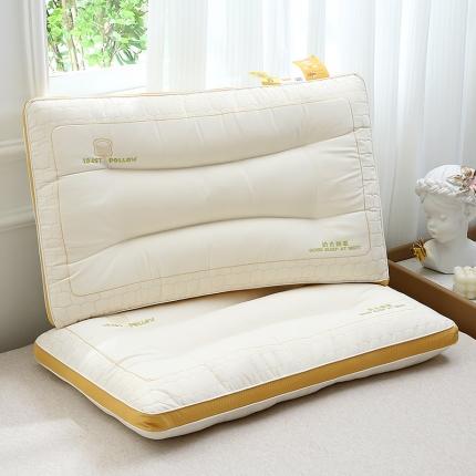 91家纺网 家纺一手货源 找家纺 梦叶草 2023新款Q弹吐司酒店枕头奶香睡眠护颈枕芯